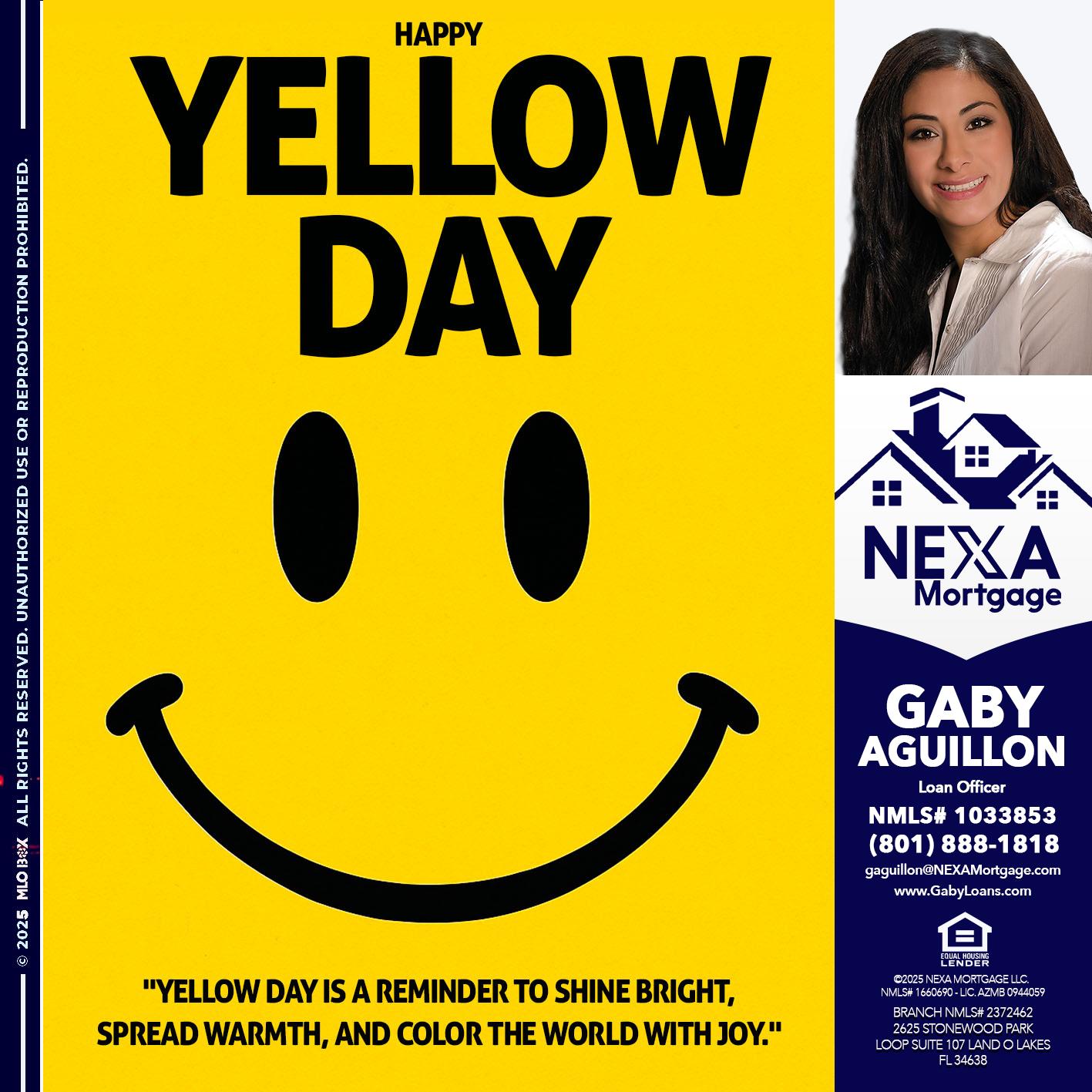 YELLOW DAY - Gaby Aguillon -Loan Officer