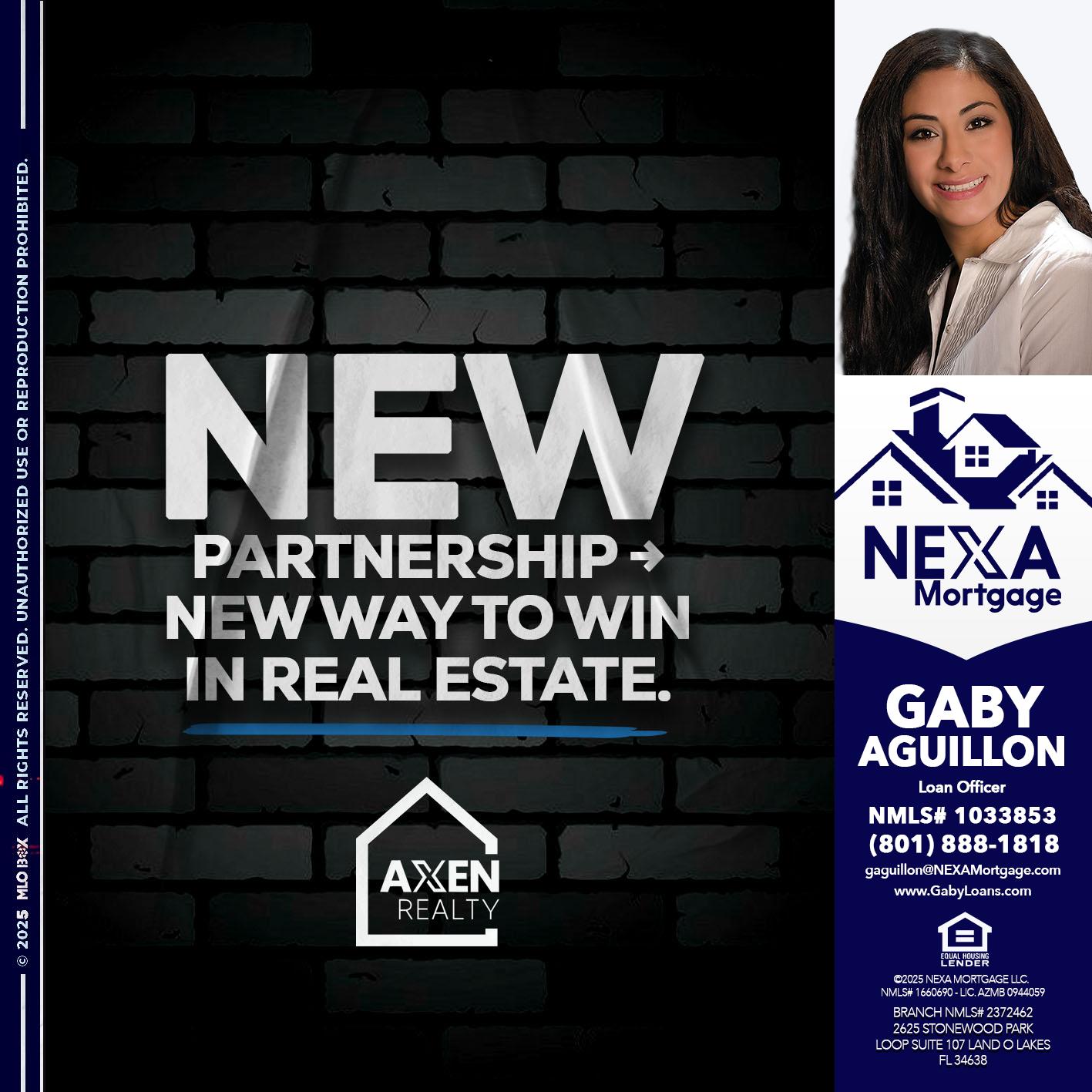 new partnership - Gaby Aguillon -Loan Officer