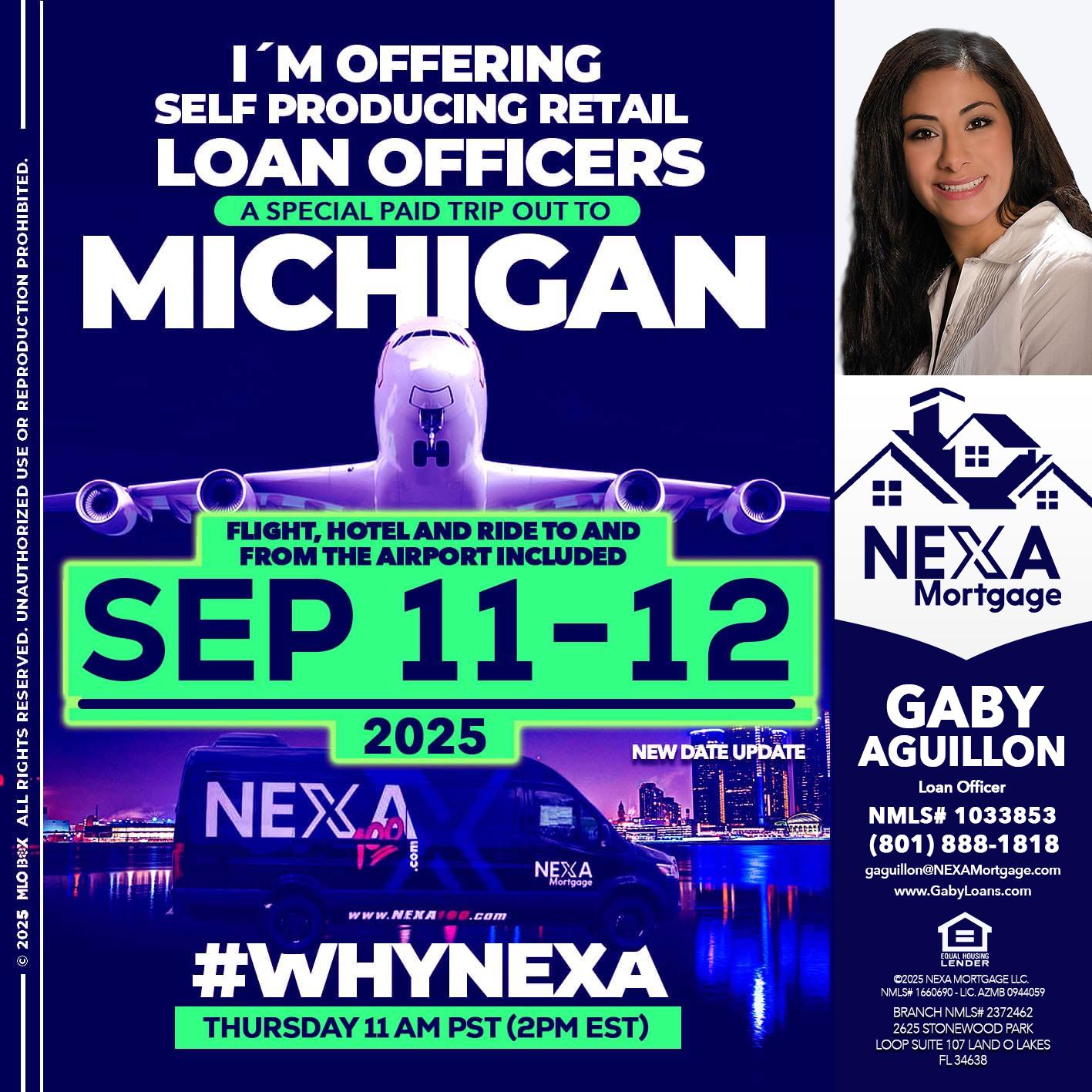 michigan sep 11-12 - Gaby Aguillon -Loan Officer