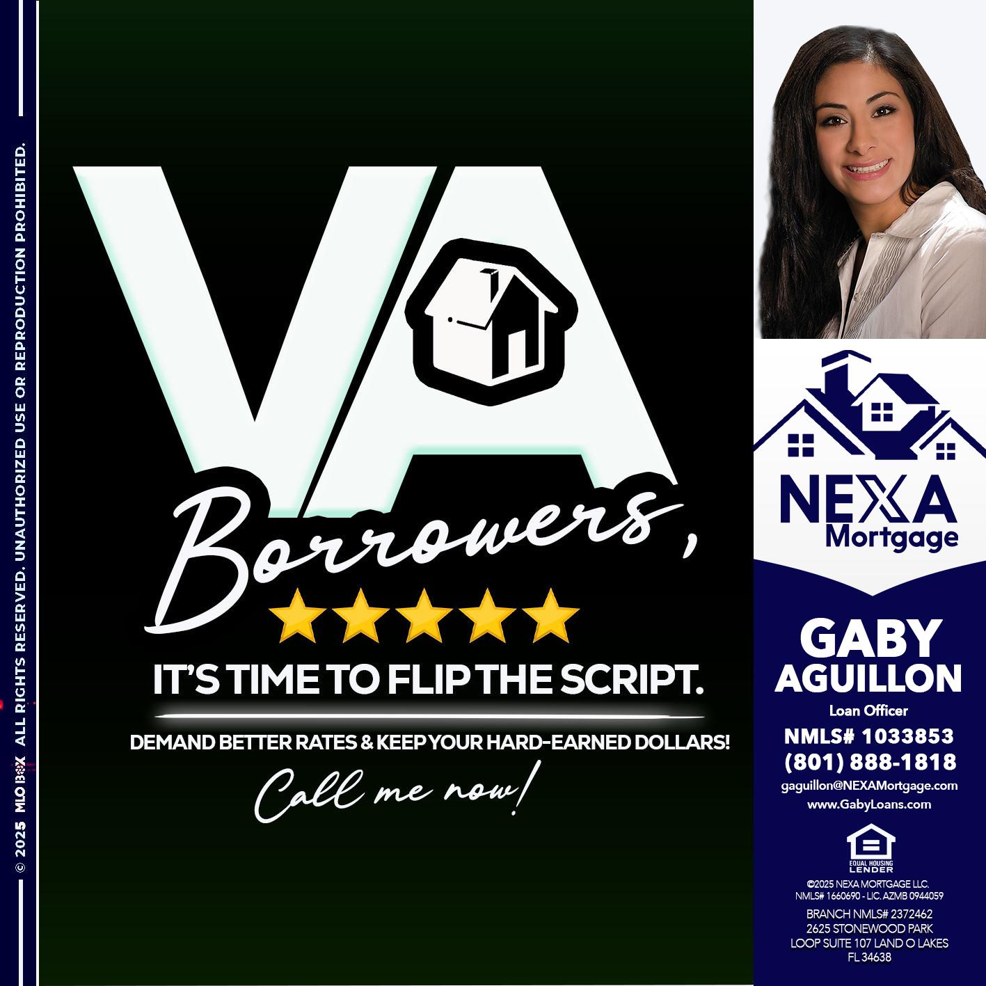 VA BORROWERS - Gaby Aguillon -Loan Officer