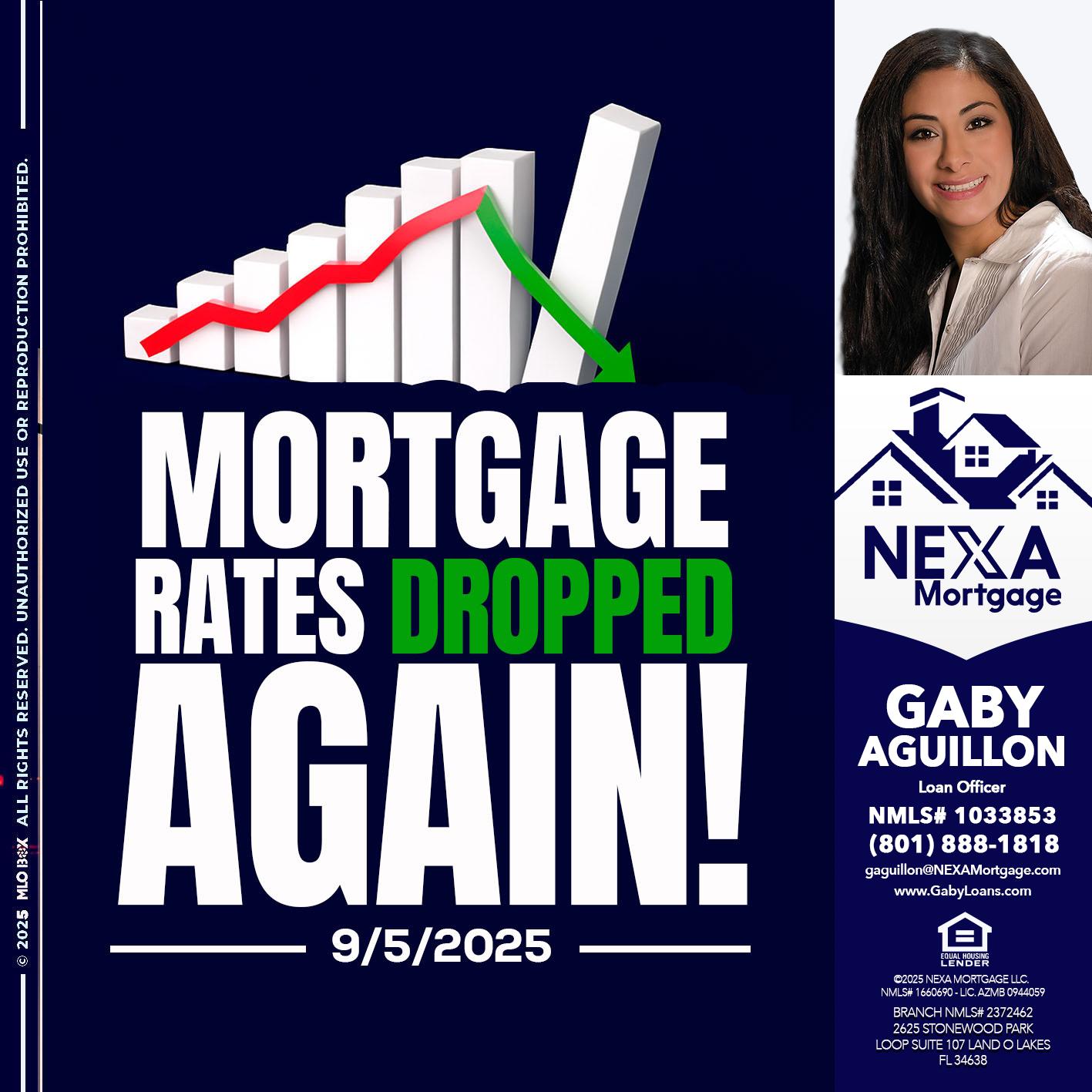 RATES DROP - Gaby Aguillon -Loan Officer