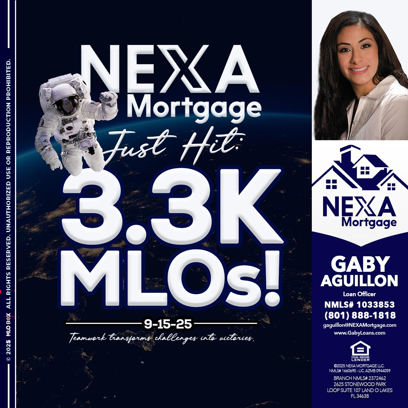 3.3K - Gaby Aguillon -Loan Officer