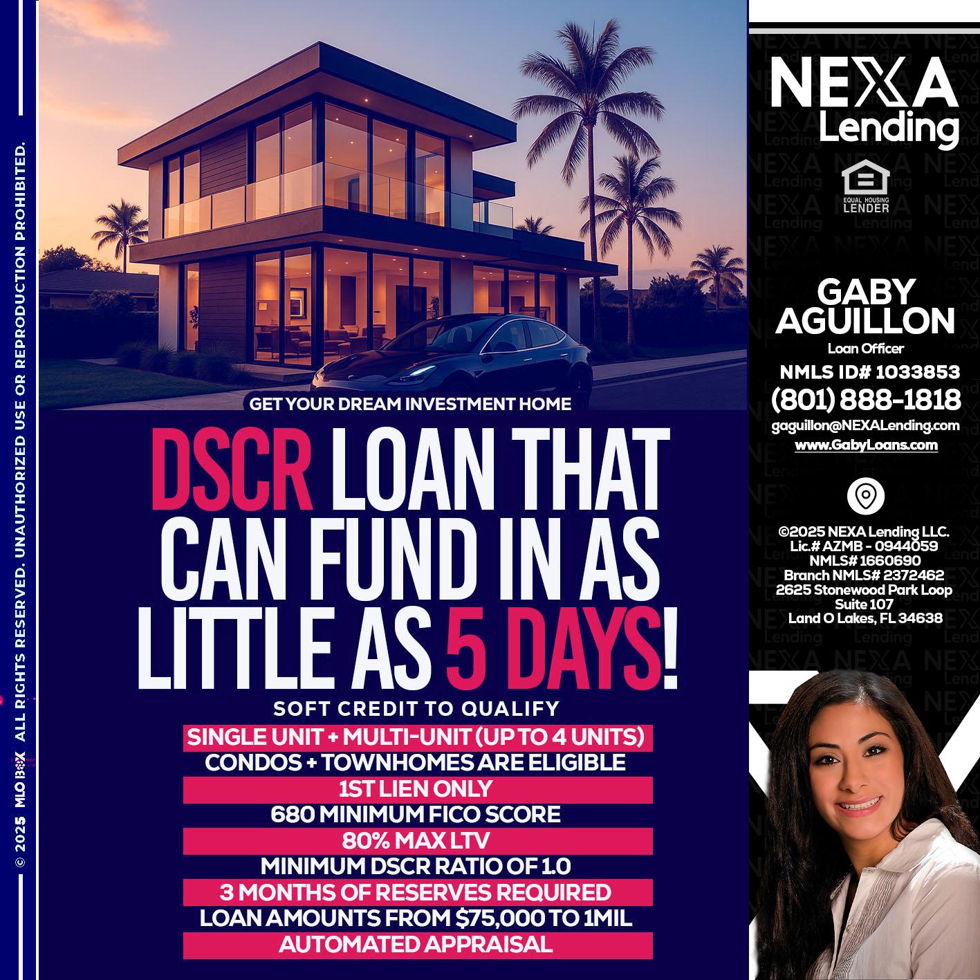 DSCR - Gaby Aguillon -Loan Officer