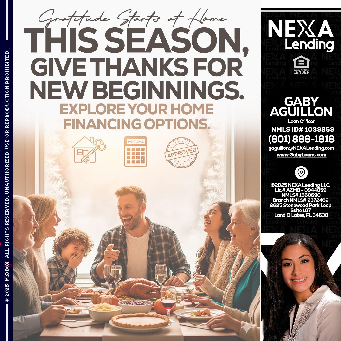 THIS SEASON - Gaby Aguillon -Loan Officer