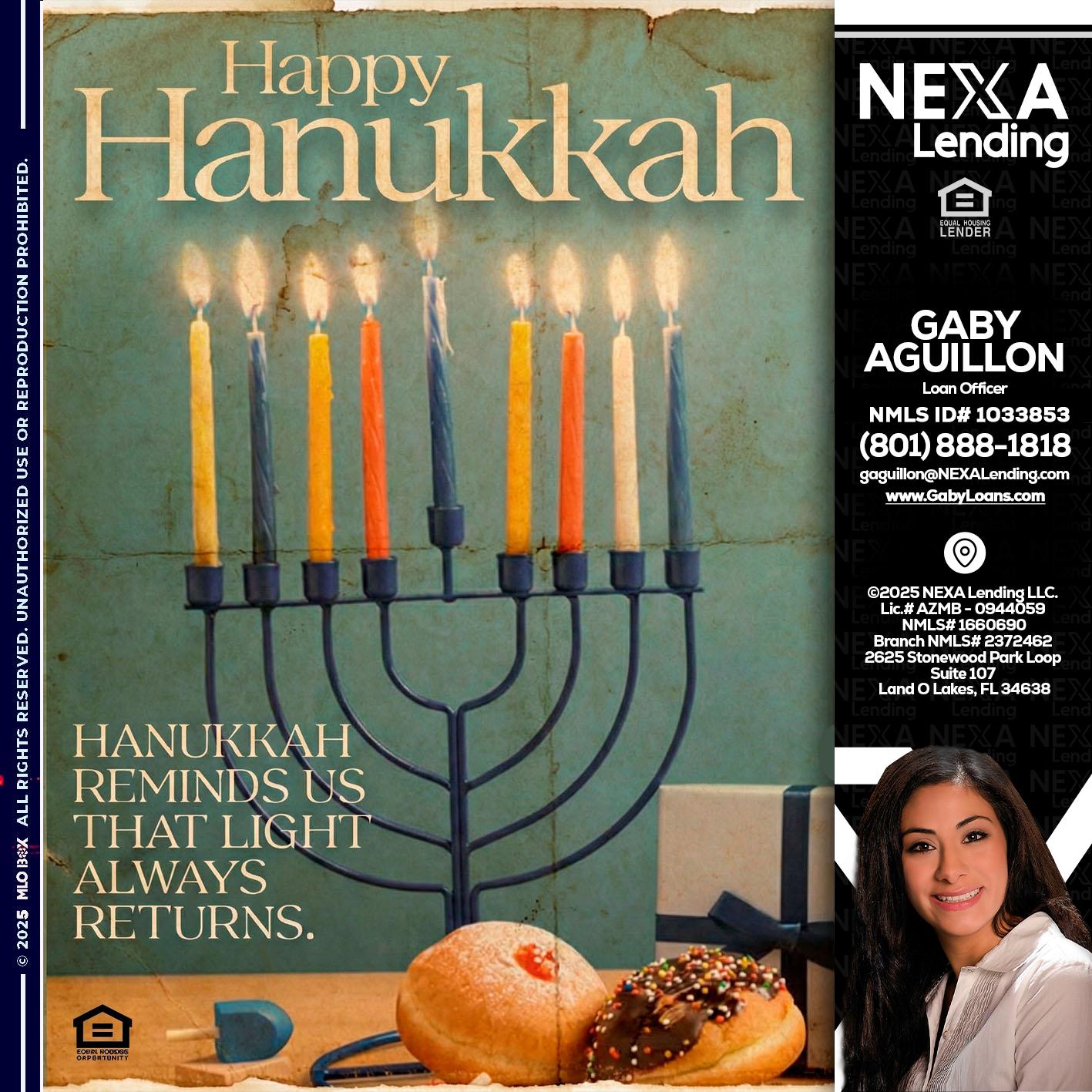 HAPPY HANUKKAH - Gaby Aguillon -Loan Officer