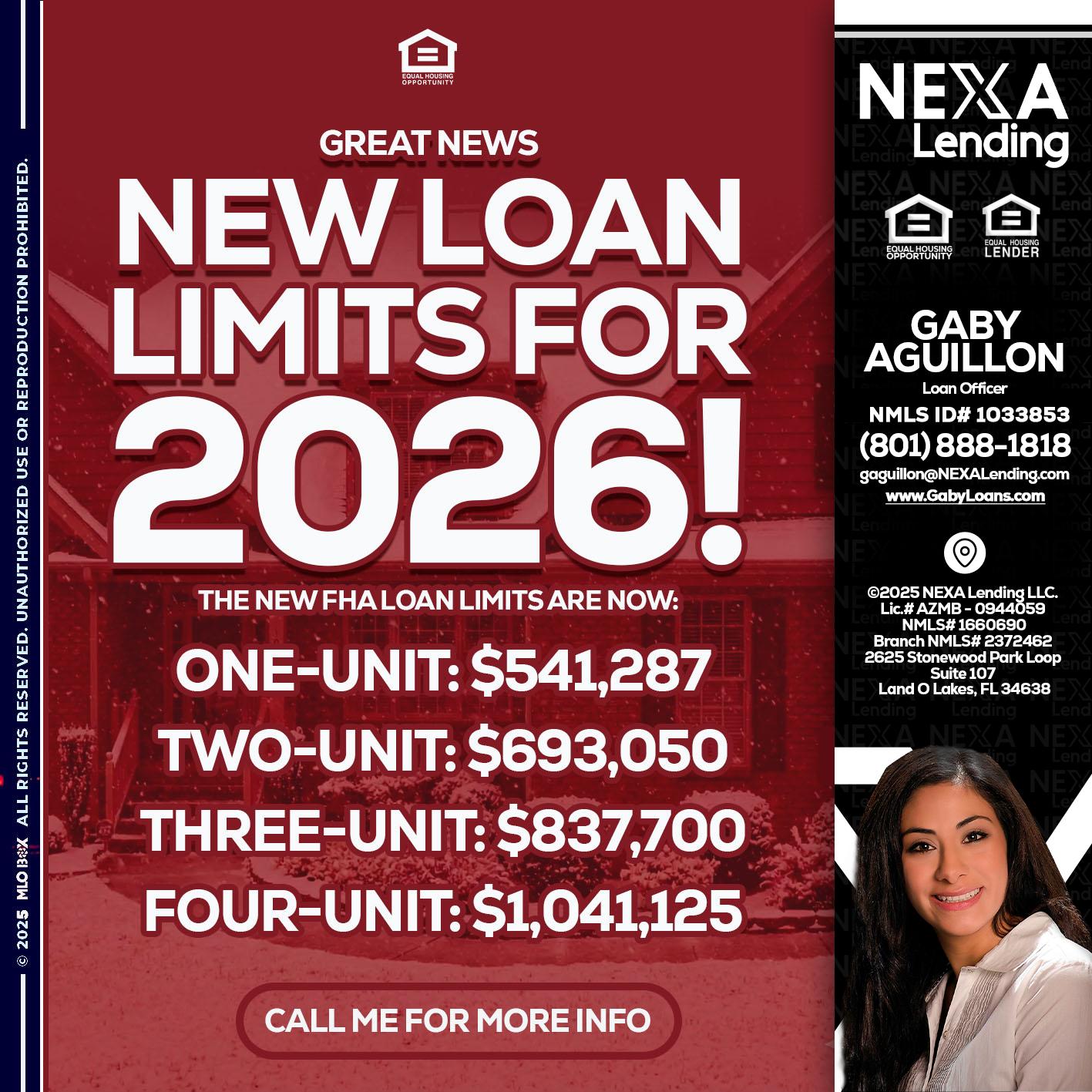loan limits - Gaby Aguillon -Loan Officer