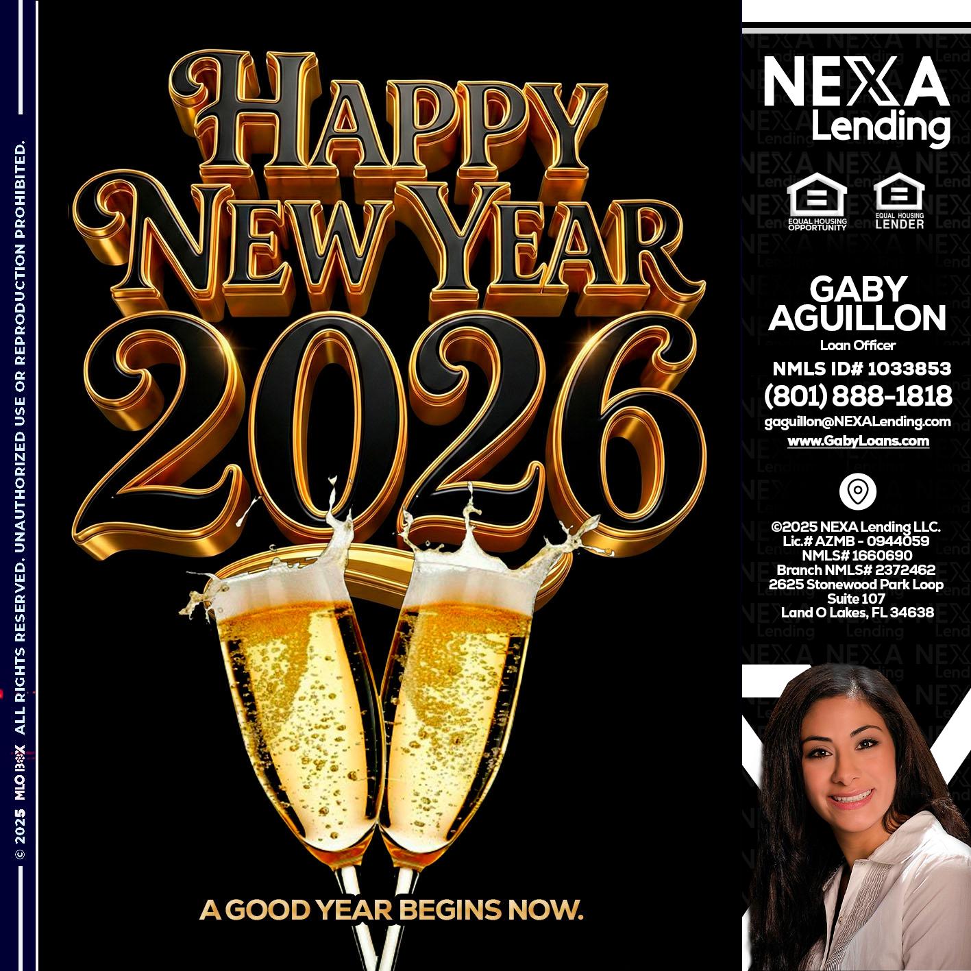 happy new year 2026 - Gaby Aguillon -Loan Officer