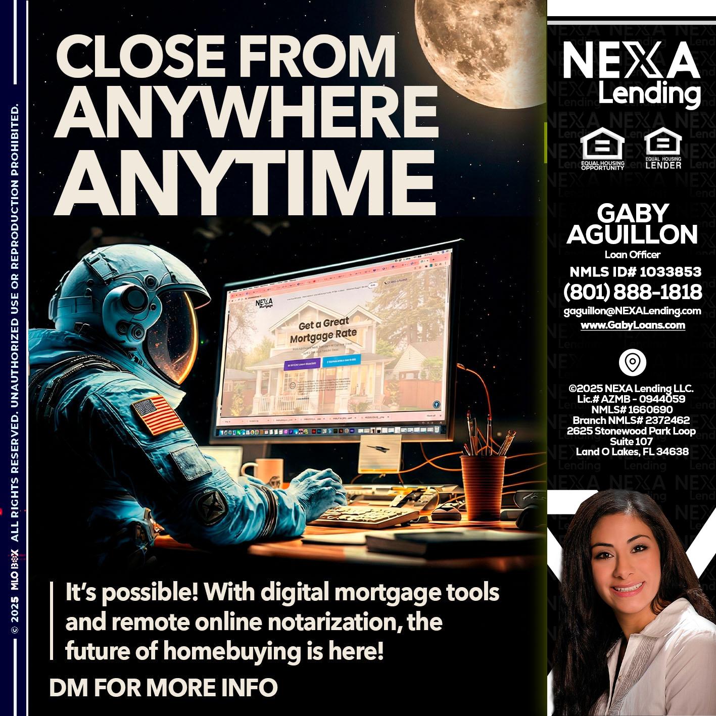 close from - Gaby Aguillon -Loan Officer