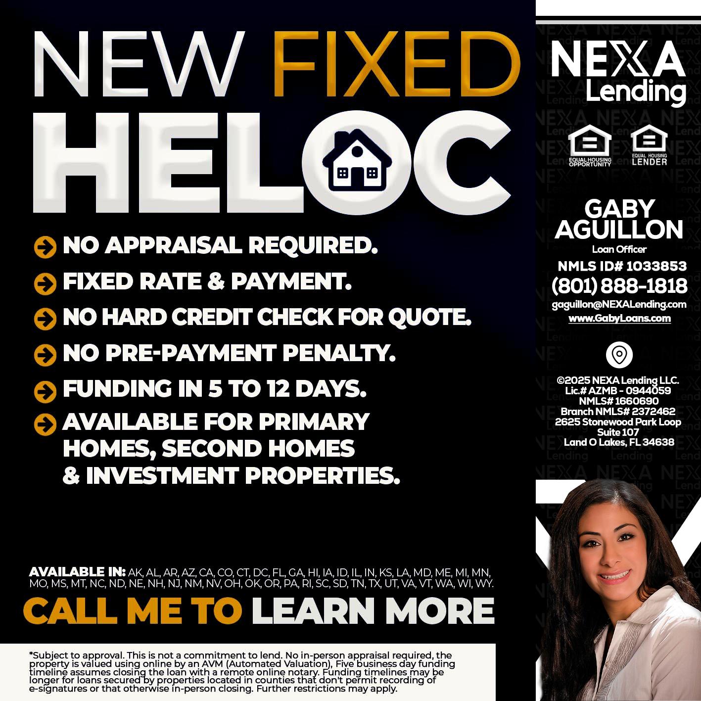 HELOC - Gaby Aguillon -Loan Officer