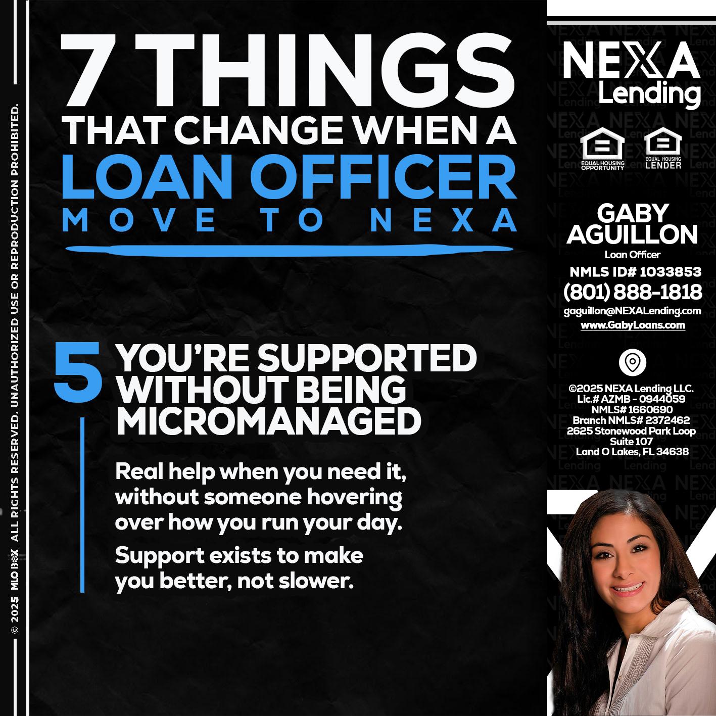 7 THINGS (5) - Gaby Aguillon -Loan Officer