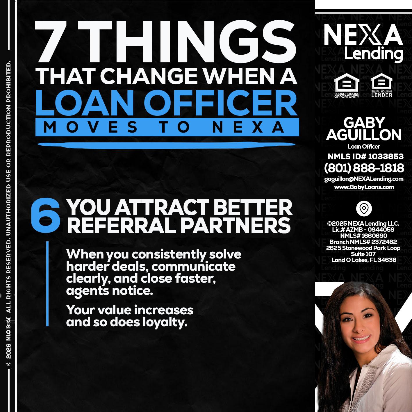 7 THINGS (6) - Gaby Aguillon -Loan Officer