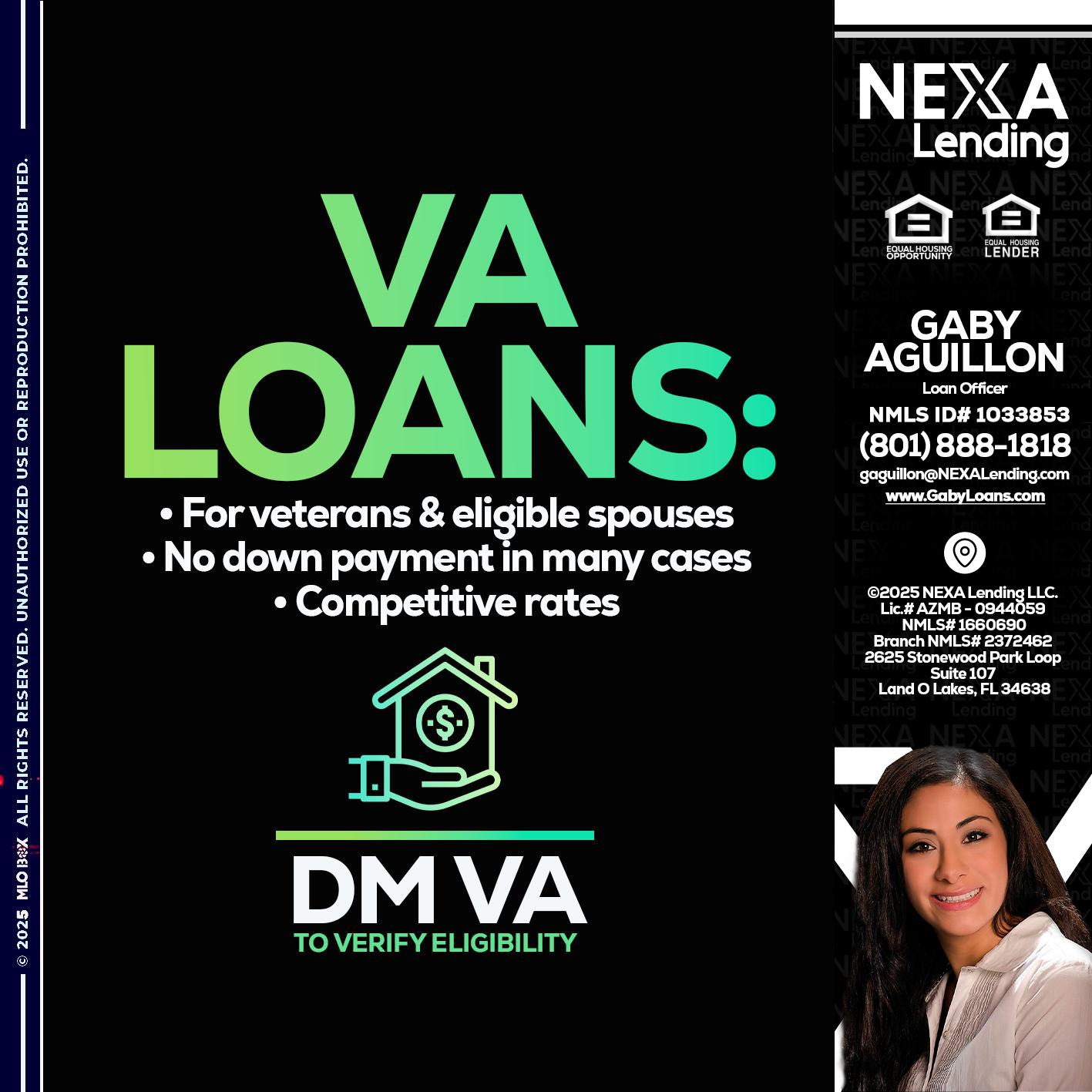 VA LOANS - Gaby Aguillon -Loan Officer
