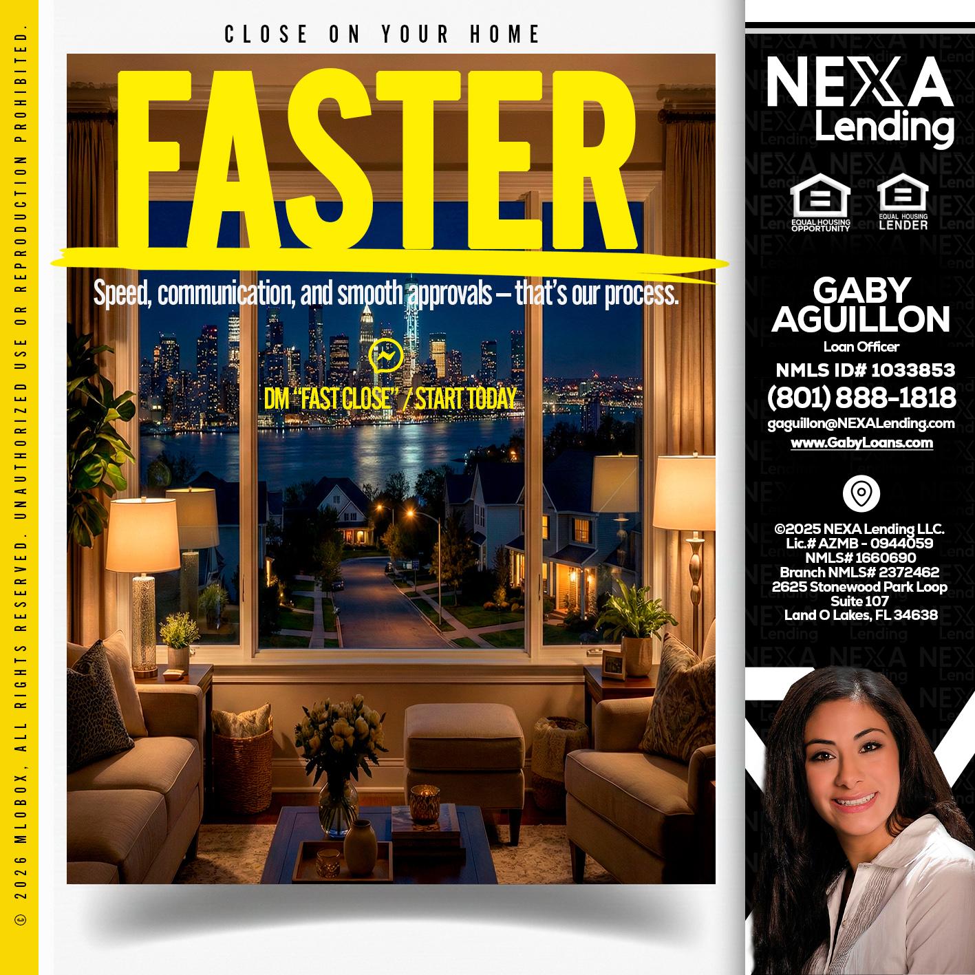 FASTER - Gaby Aguillon -Loan Officer