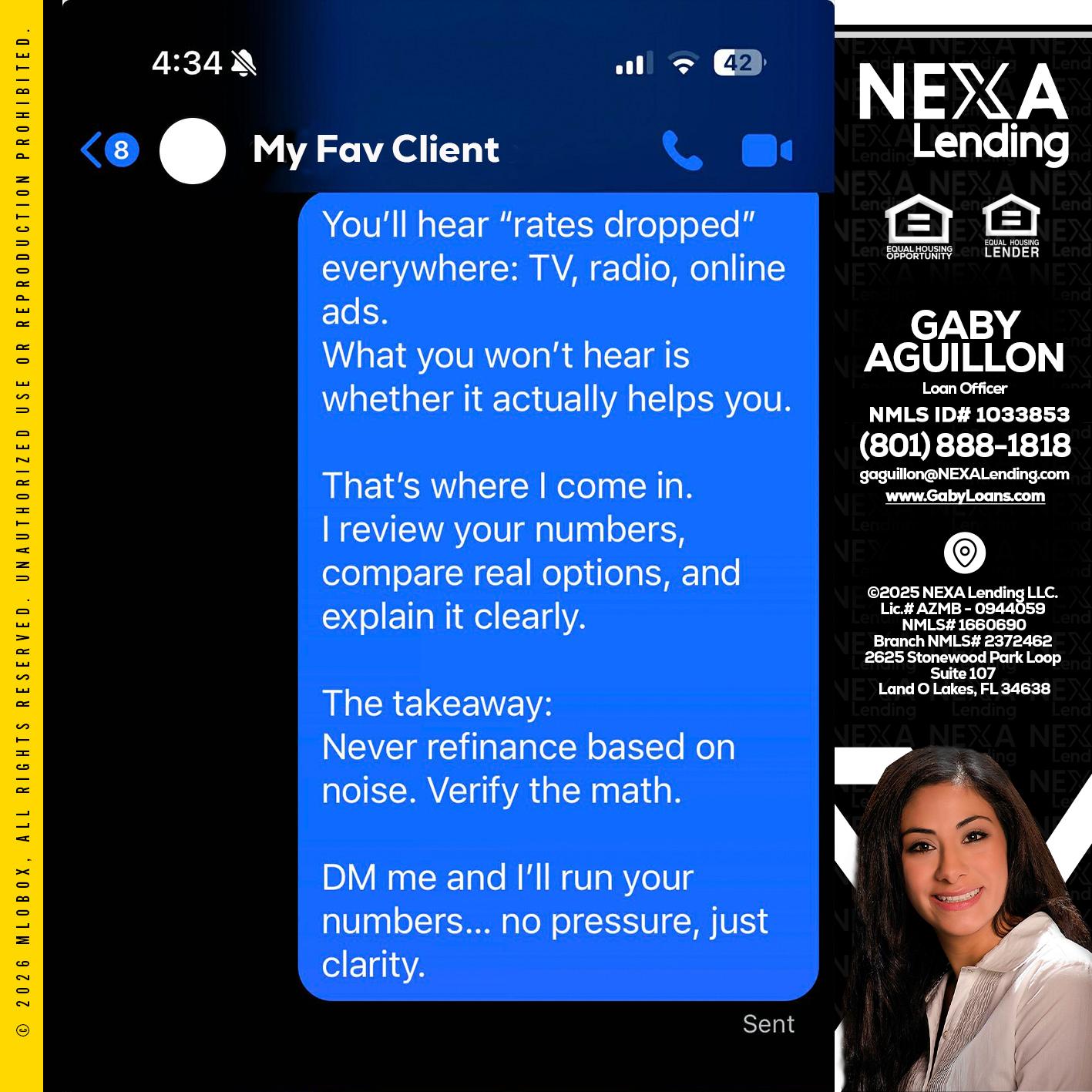 MY FAV CLIENT - Gaby Aguillon -Loan Officer