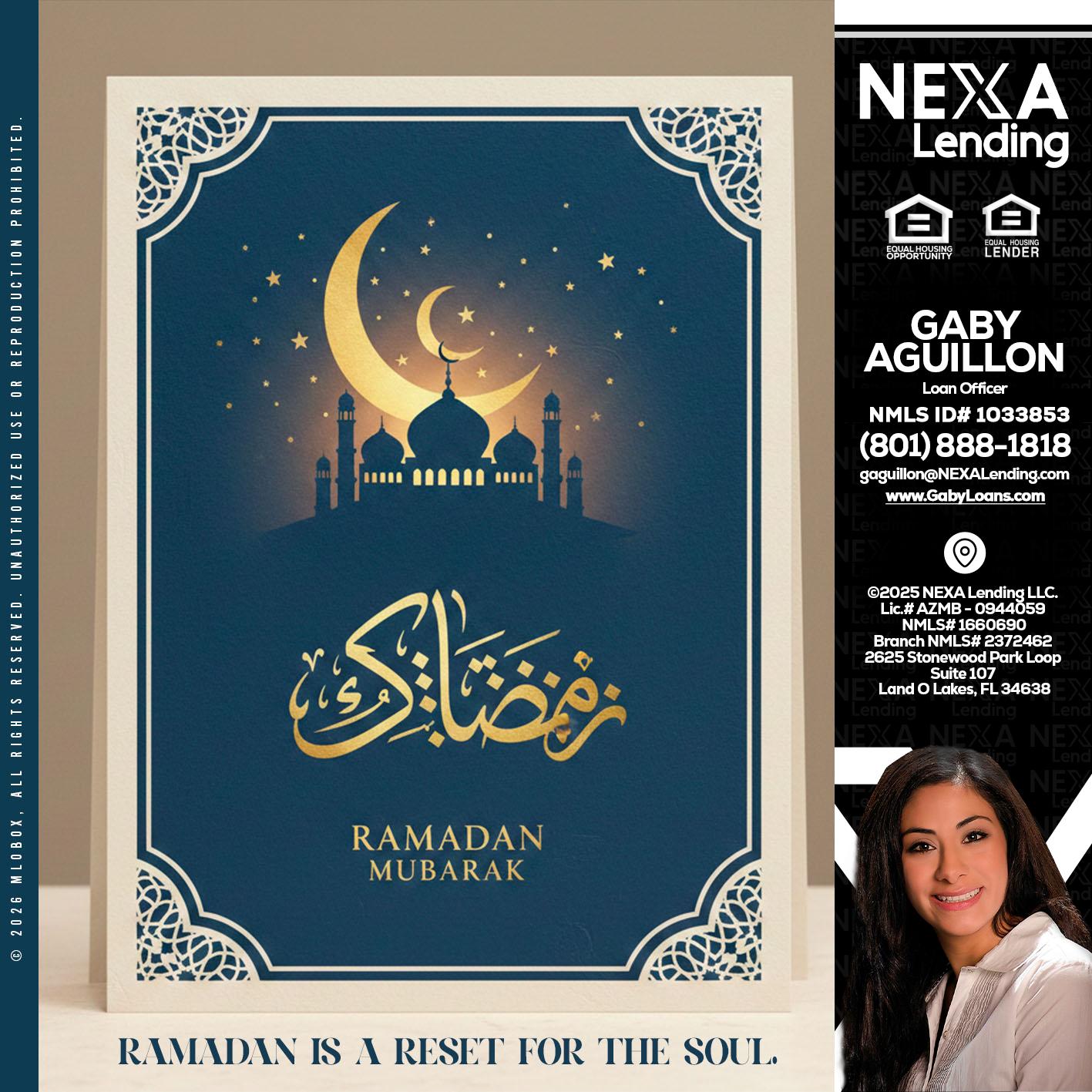 HAPPY RAMADAN - Gaby Aguillon -Loan Officer