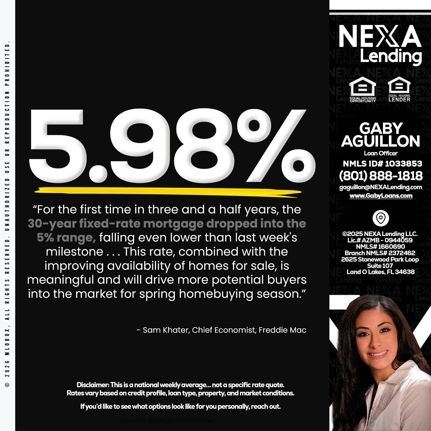 5.98% - Gaby Aguillon -Loan Officer