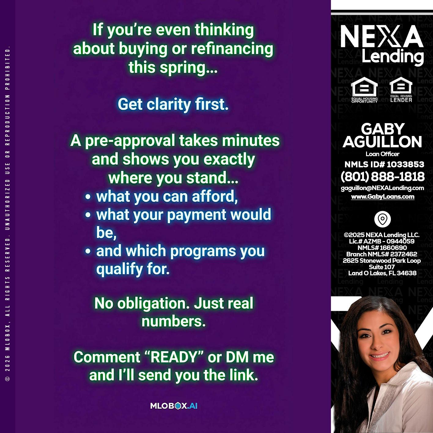 IF YOU THINKING - Gaby Aguillon -Loan Officer