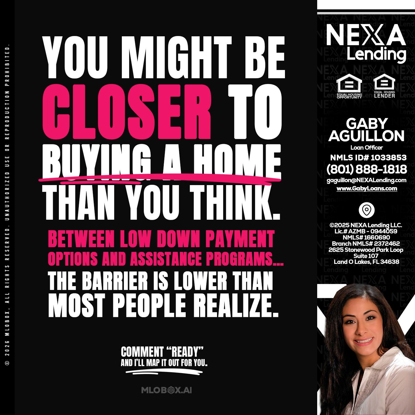 YOU MIGHT BE - Gaby Aguillon -Loan Officer