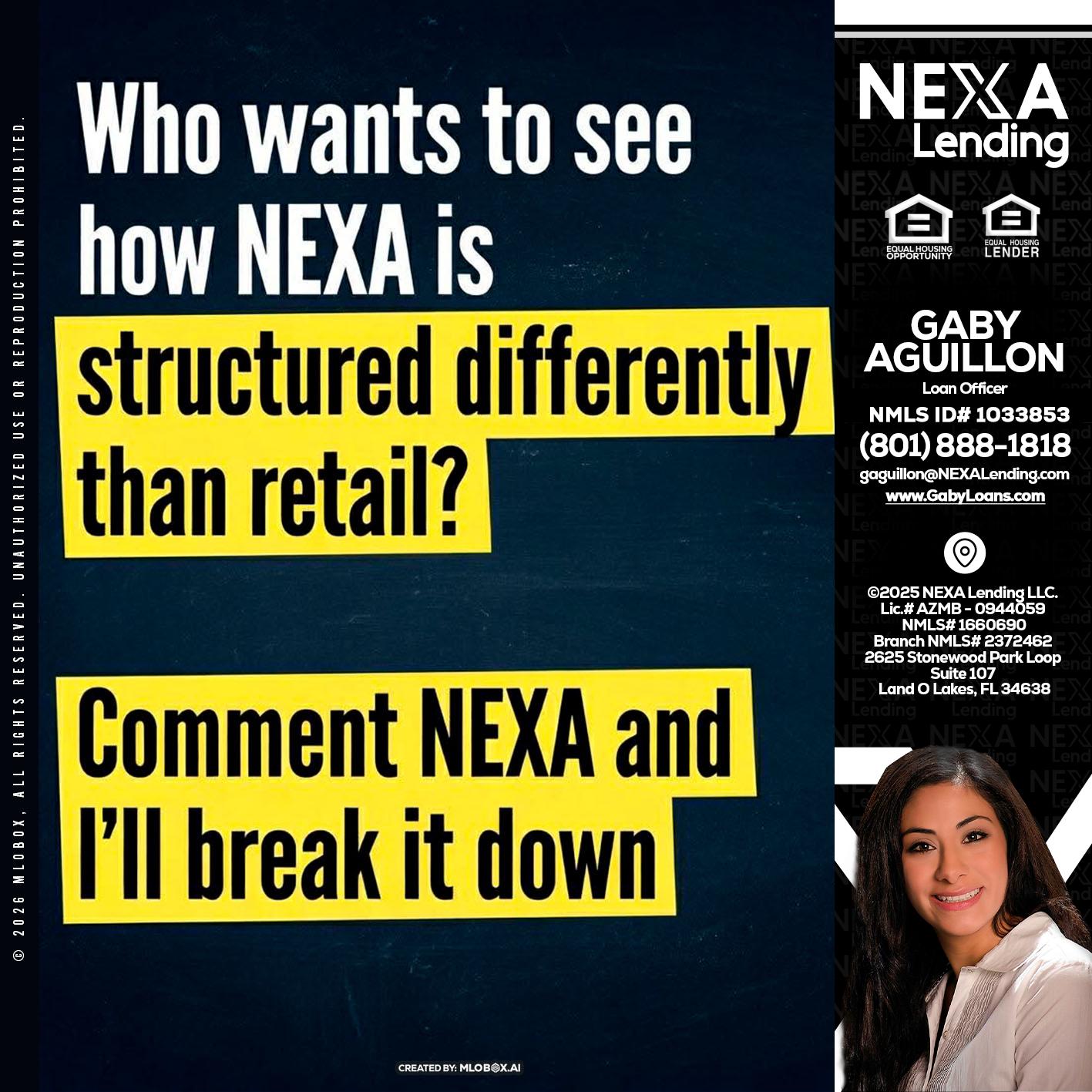 who want to see - Gaby Aguillon -Loan Officer