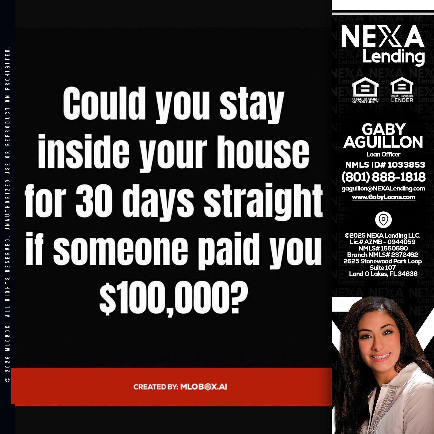 COULD YOU STAY - Gaby Aguillon -Loan Officer