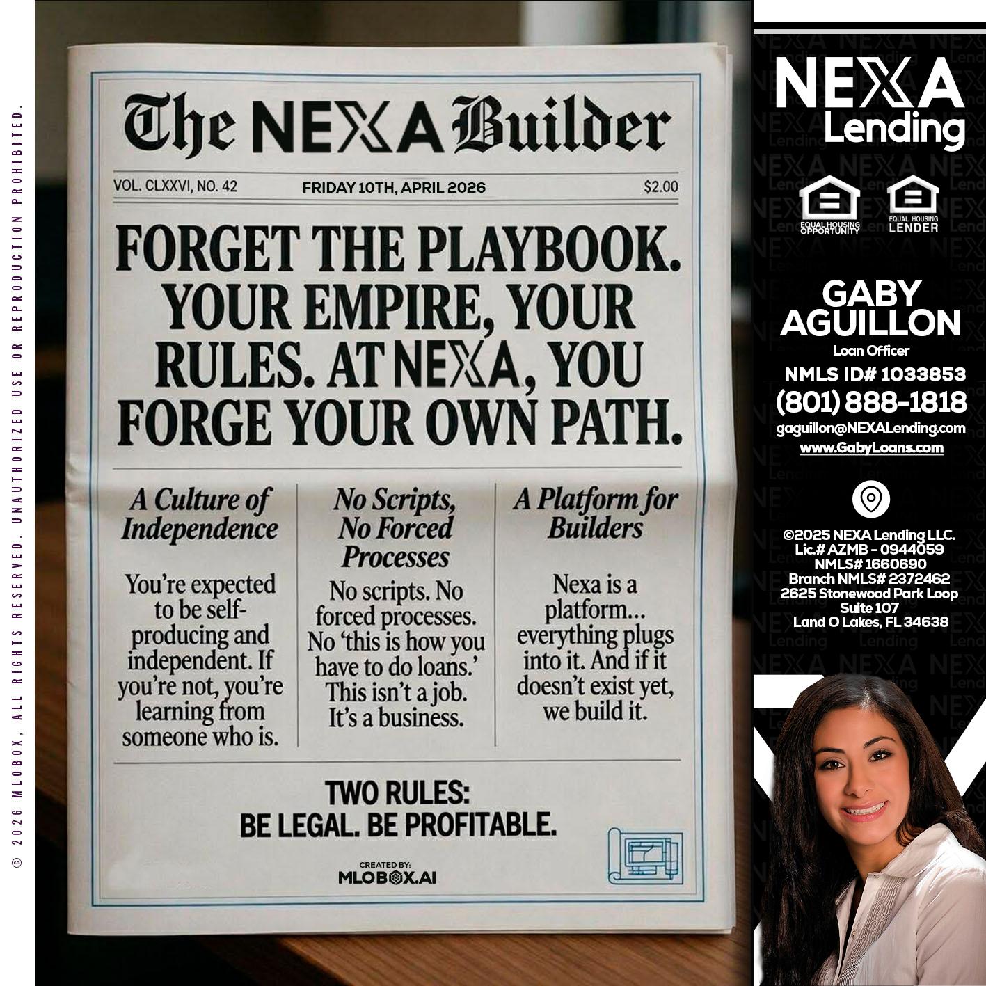 THE NEXA BUILDER - Gaby Aguillon -Loan Officer