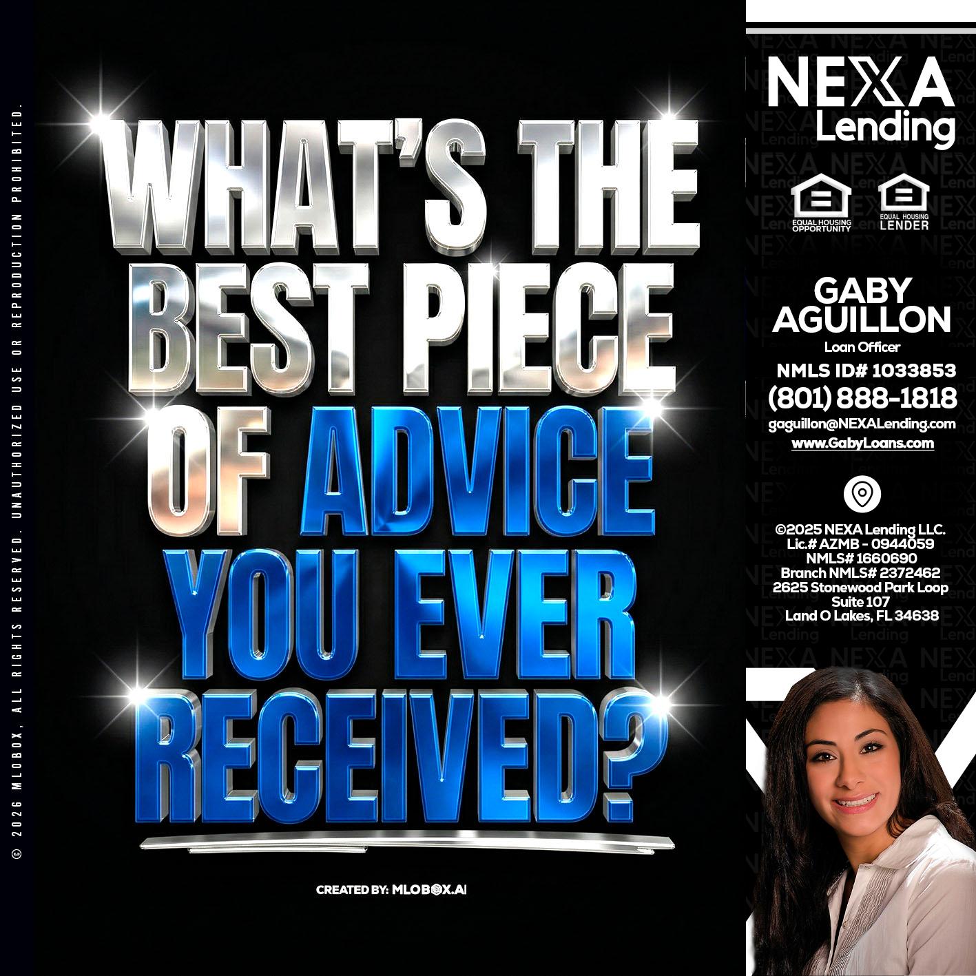 WHATS THE BEST - Gaby Aguillon -Loan Officer