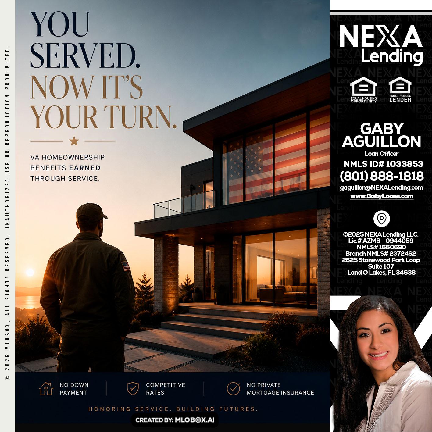 YOU SERVED - Gaby Aguillon -Loan Officer