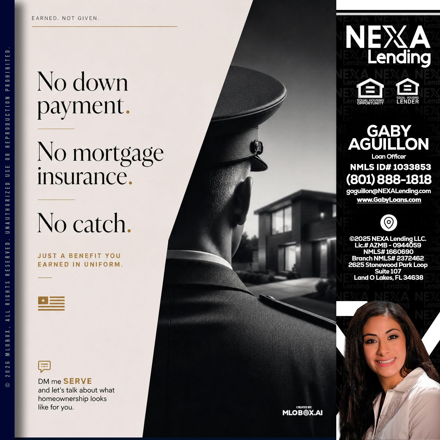 NO DOWN PAYMENT - Gaby Aguillon -Loan Officer