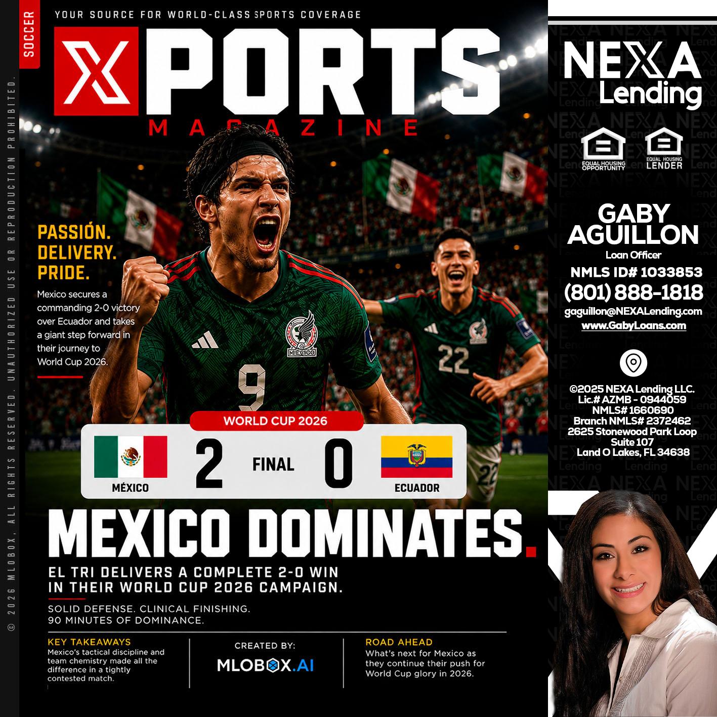 XPORTS MEX 2-0 ECUADOR - Gaby Aguillon -Loan Officer
