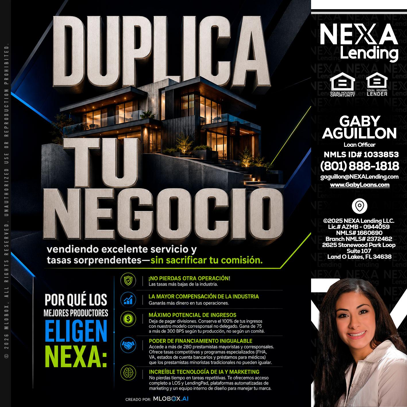 DUPLICA TU NEGOCIO - Gaby Aguillon -Loan Officer