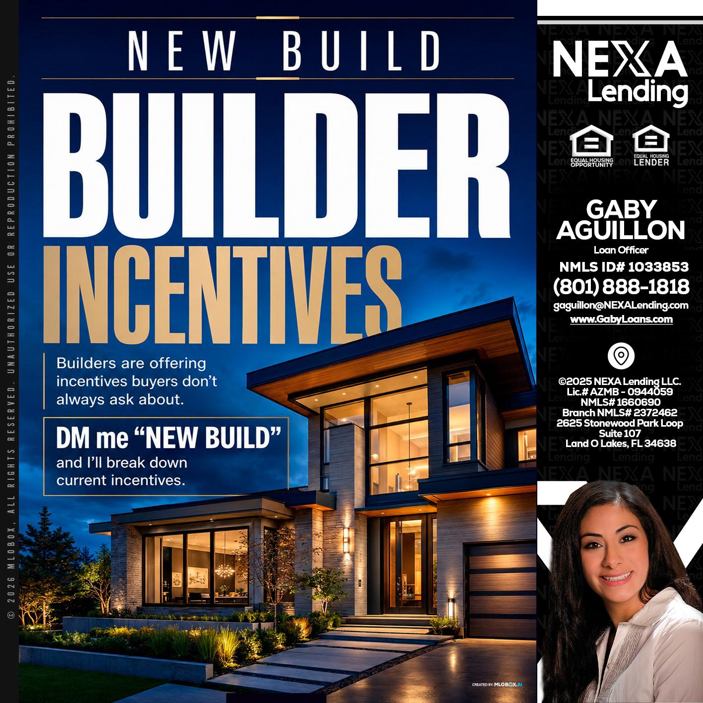 NEW BUILDER - Gaby Aguillon -Loan Officer