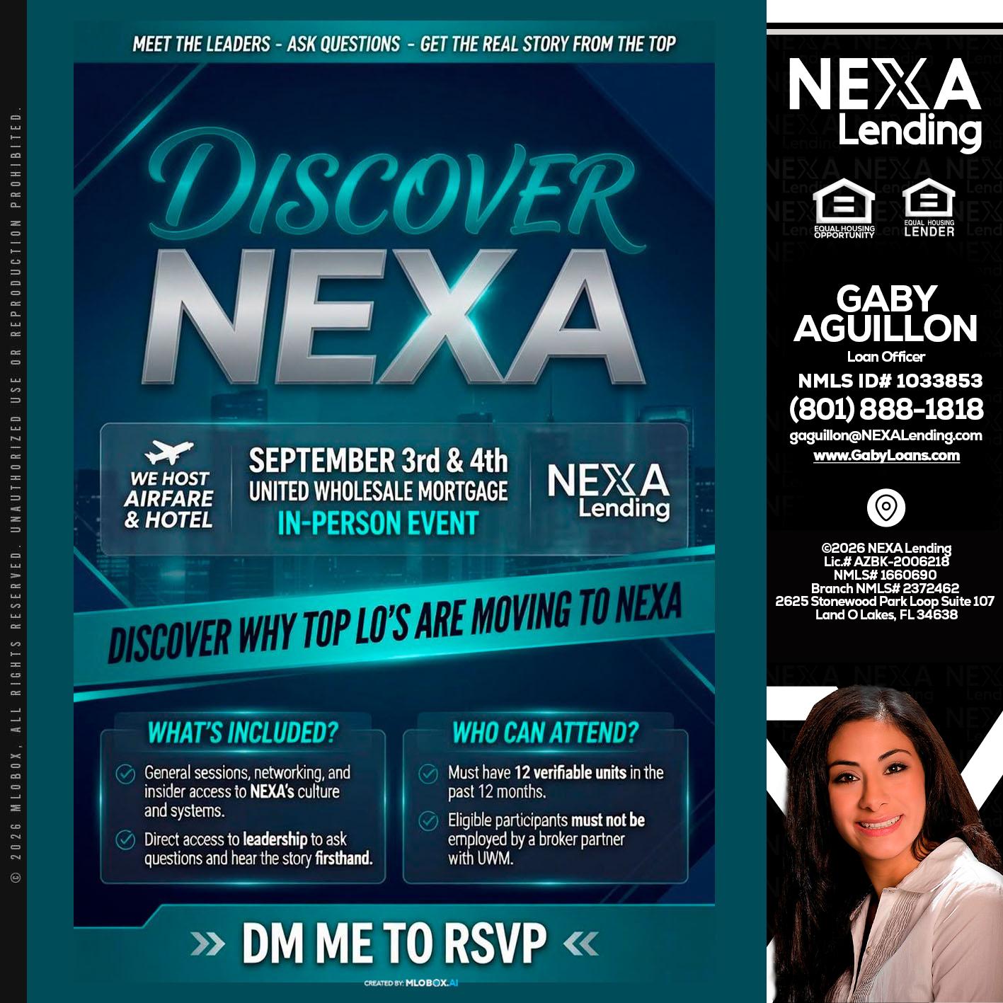 DISCOVER NEXA - Gaby Aguillon -Loan Officer