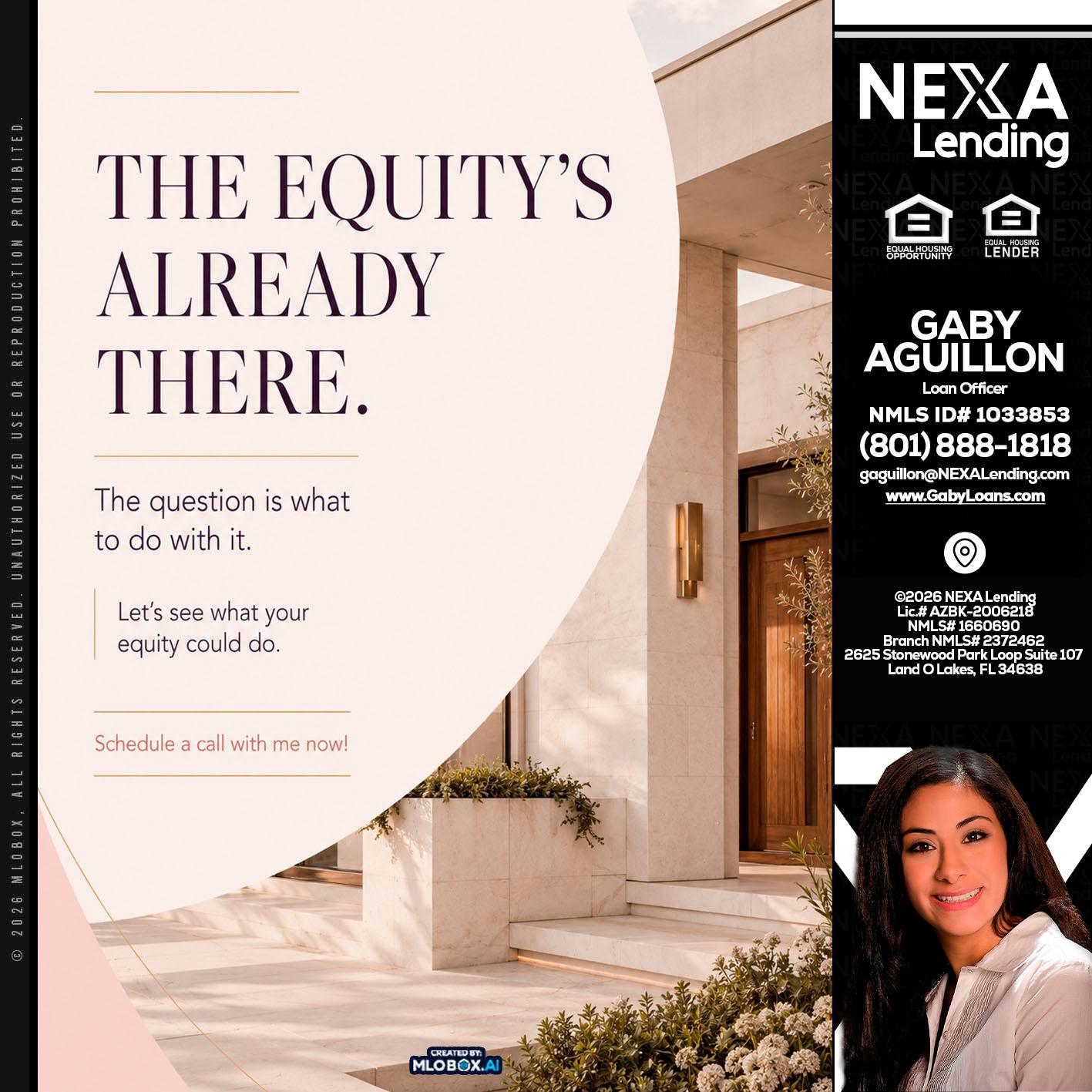 THE EQUITY'S - Gaby Aguillon -Loan Officer