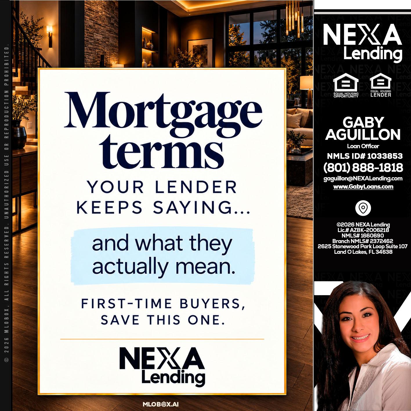 mortgage terms - Gaby Aguillon -Loan Officer